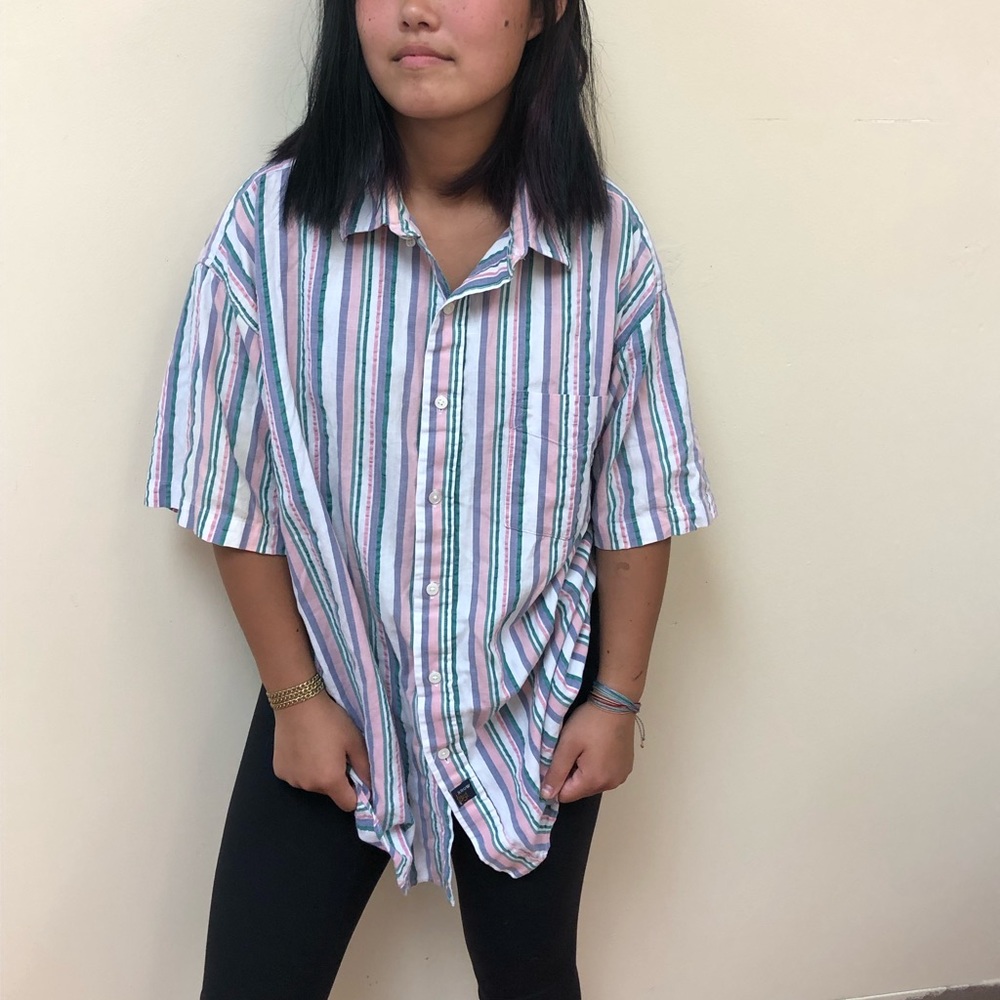 Pastel short-sleeve button up!